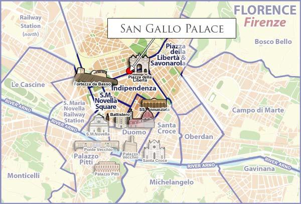 Location - San Gallo Palace Hotel, Florence